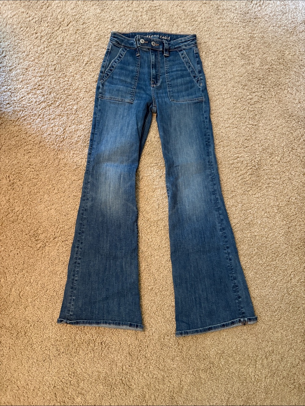 American Eagle Outfitters Dark Blue Flare Jeans